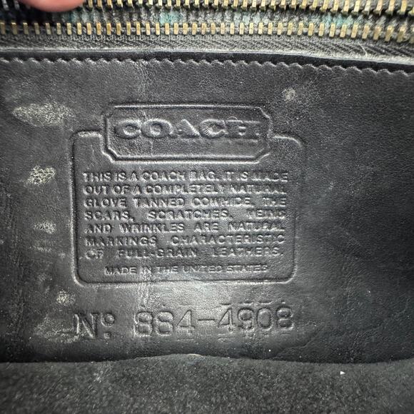 VTG Coach 9375 Dinky Crossbody Bag Black Leather USA Made - Picture 9 of 9